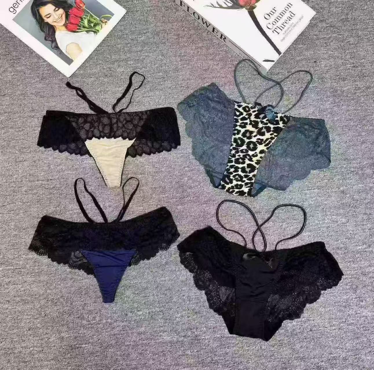 BT Women's Lace-trim Triangle Panties