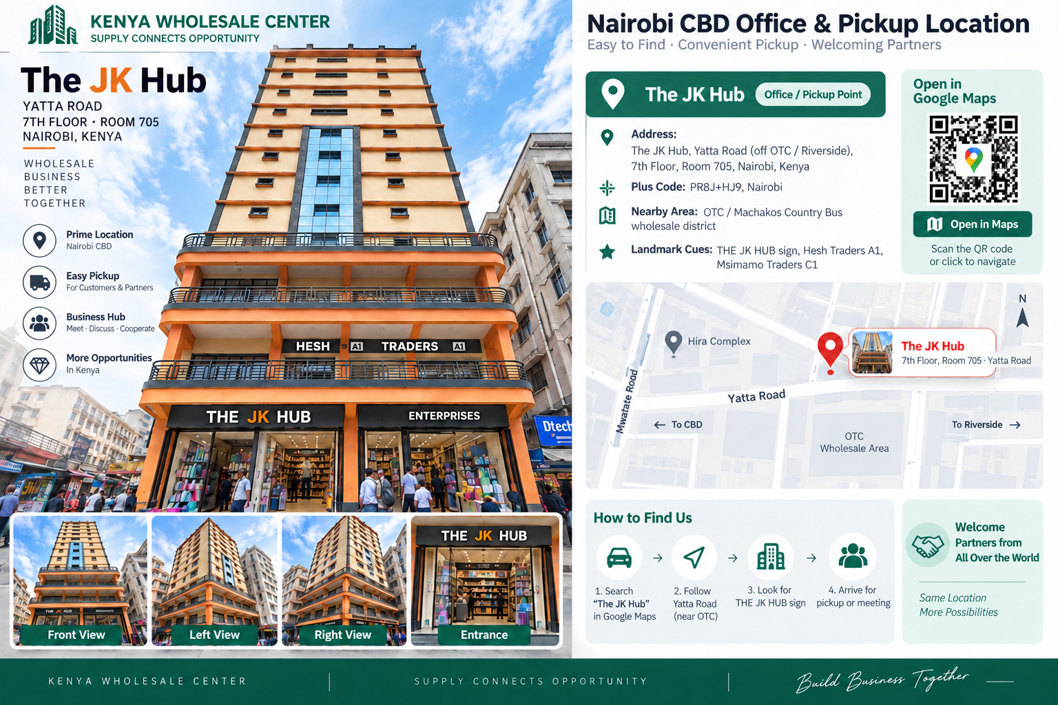 The JK Hub, Yatta Road, 7th Floor, Room 705, Nairobi CBD