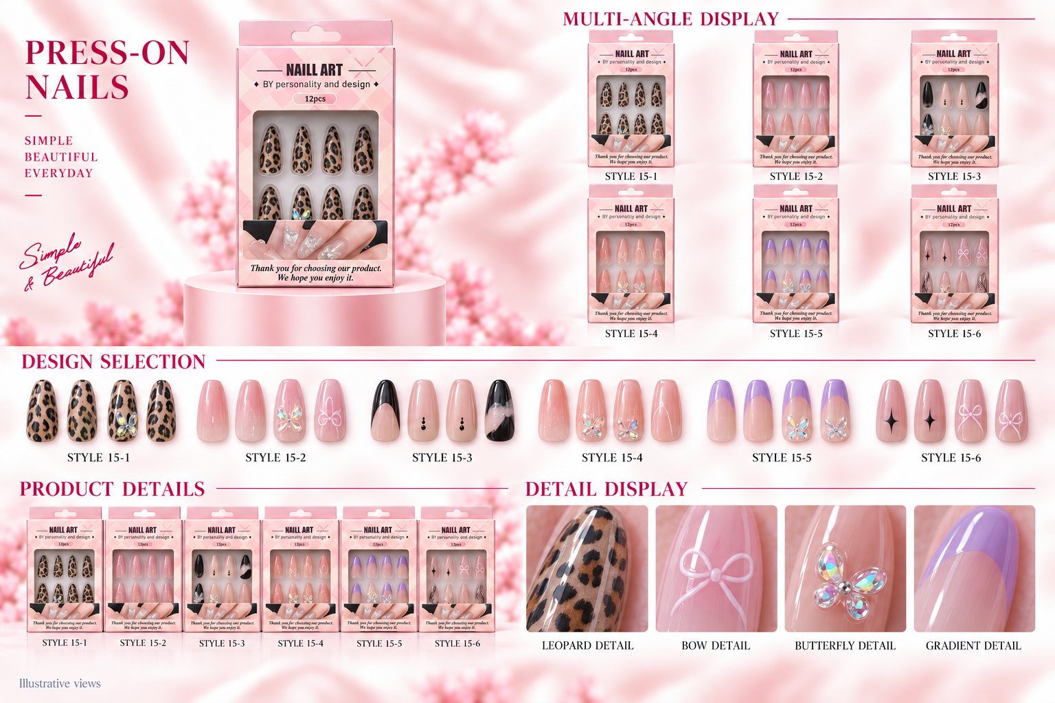 Cat Eye Boxed Press-on Nails Assorted