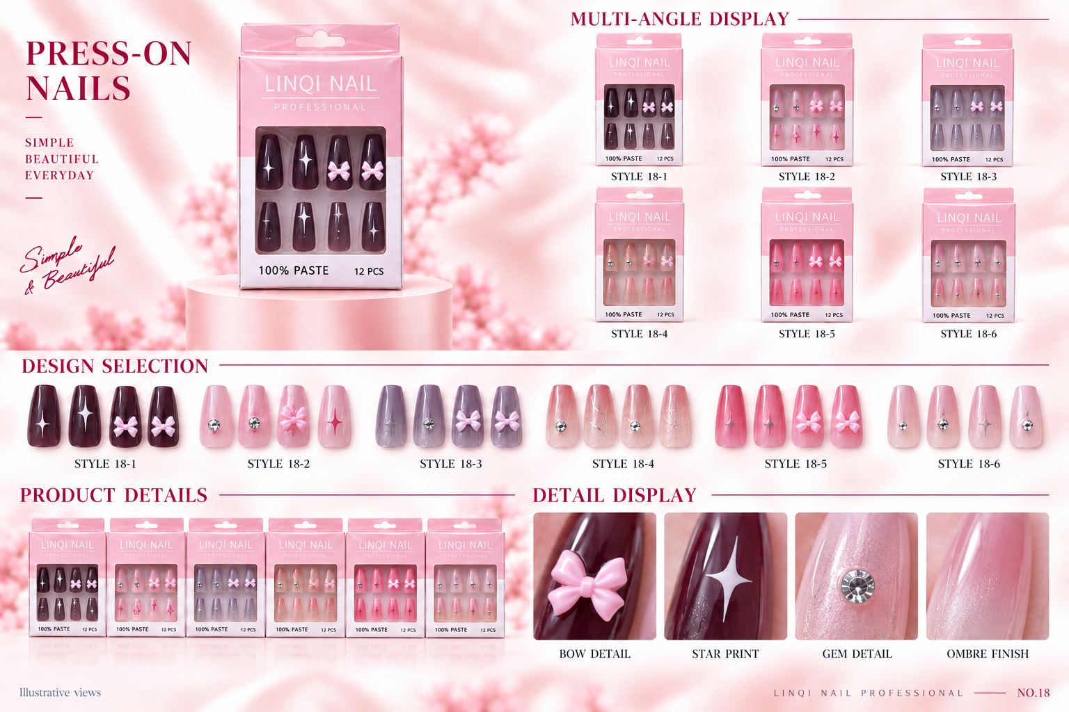 Light Luxury Boxed Press-on Nails Assorted
