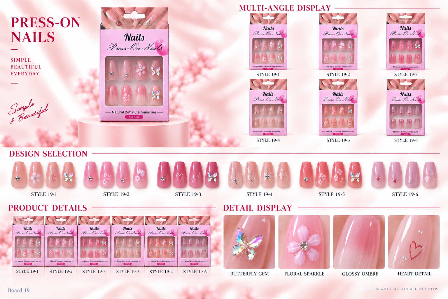 Girl Style Boxed Press-on Nails Assorted