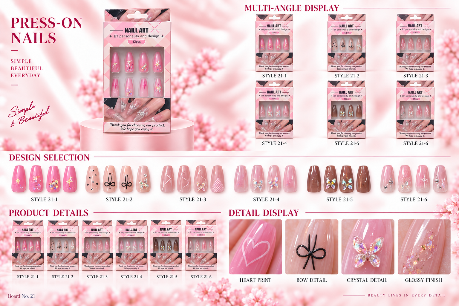 Daily Wear Boxed Press-on Nails Assorted