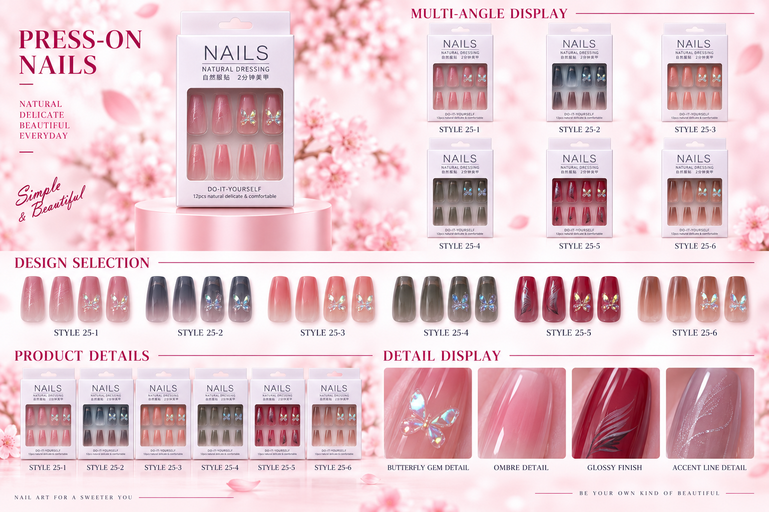 Shop Style Boxed Press-on Nails Assorted