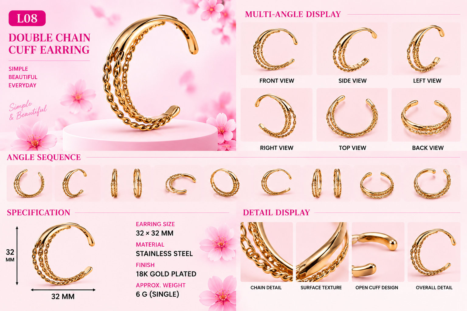 Fashion Open Cuff Bracelet - 2