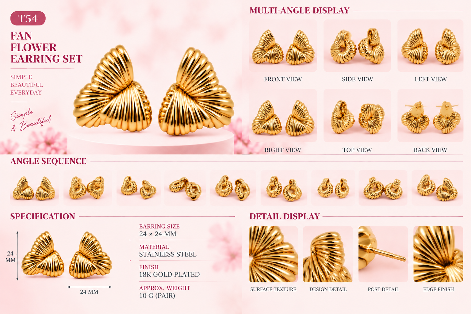 Studs and Earrings - Assorted Styles - 3