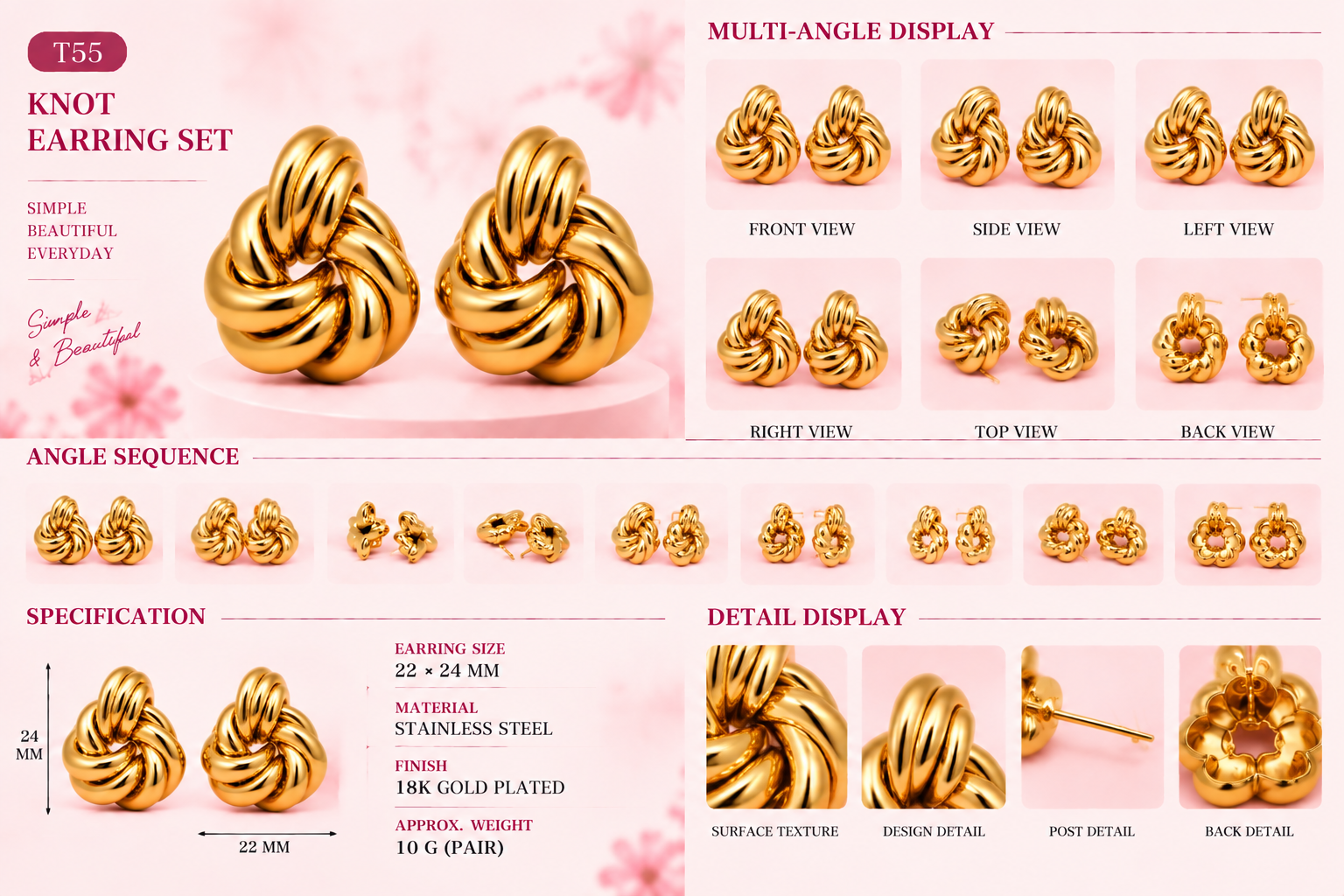 Studs and Earrings - Assorted Styles - 7