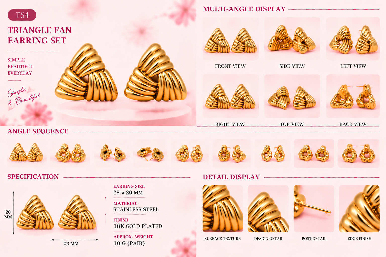 Studs and Earrings - Assorted Styles - 9