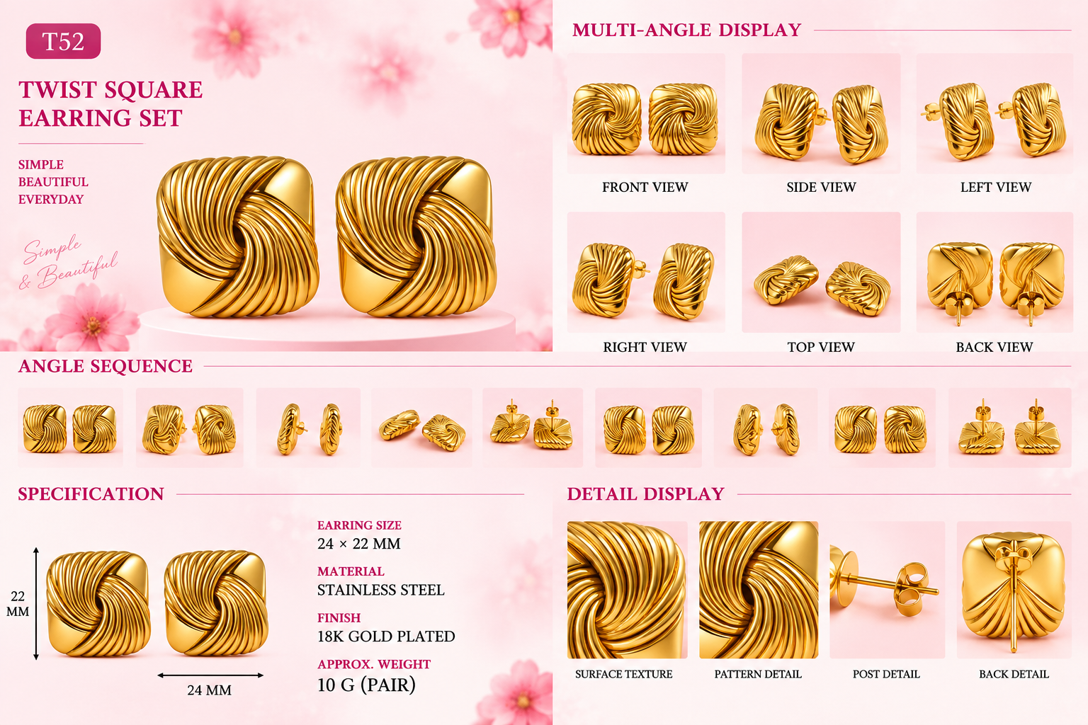 Studs and Earrings - Assorted Styles - 14