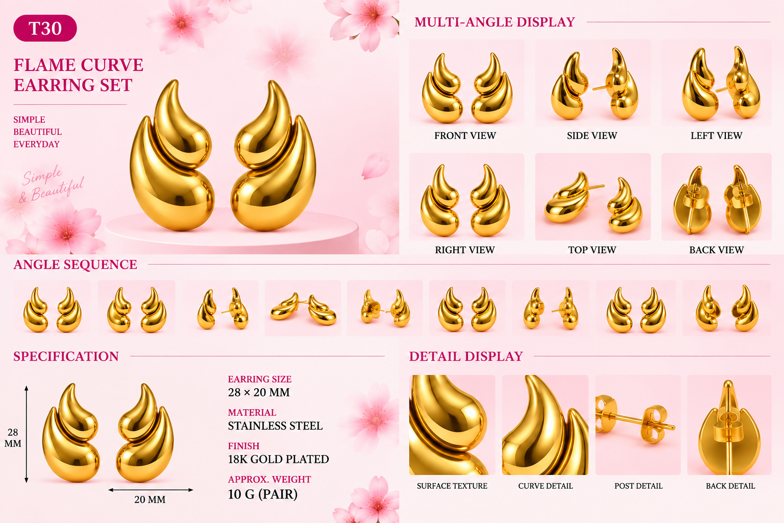 Studs and Earrings - Assorted Styles - 17