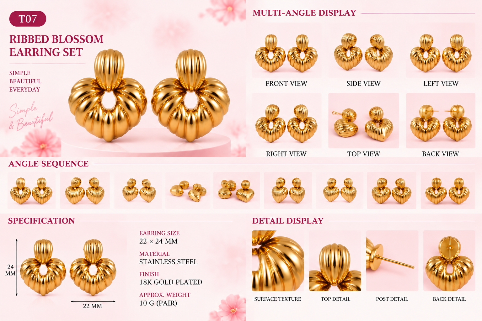 Studs and Earrings - Assorted Styles - 23