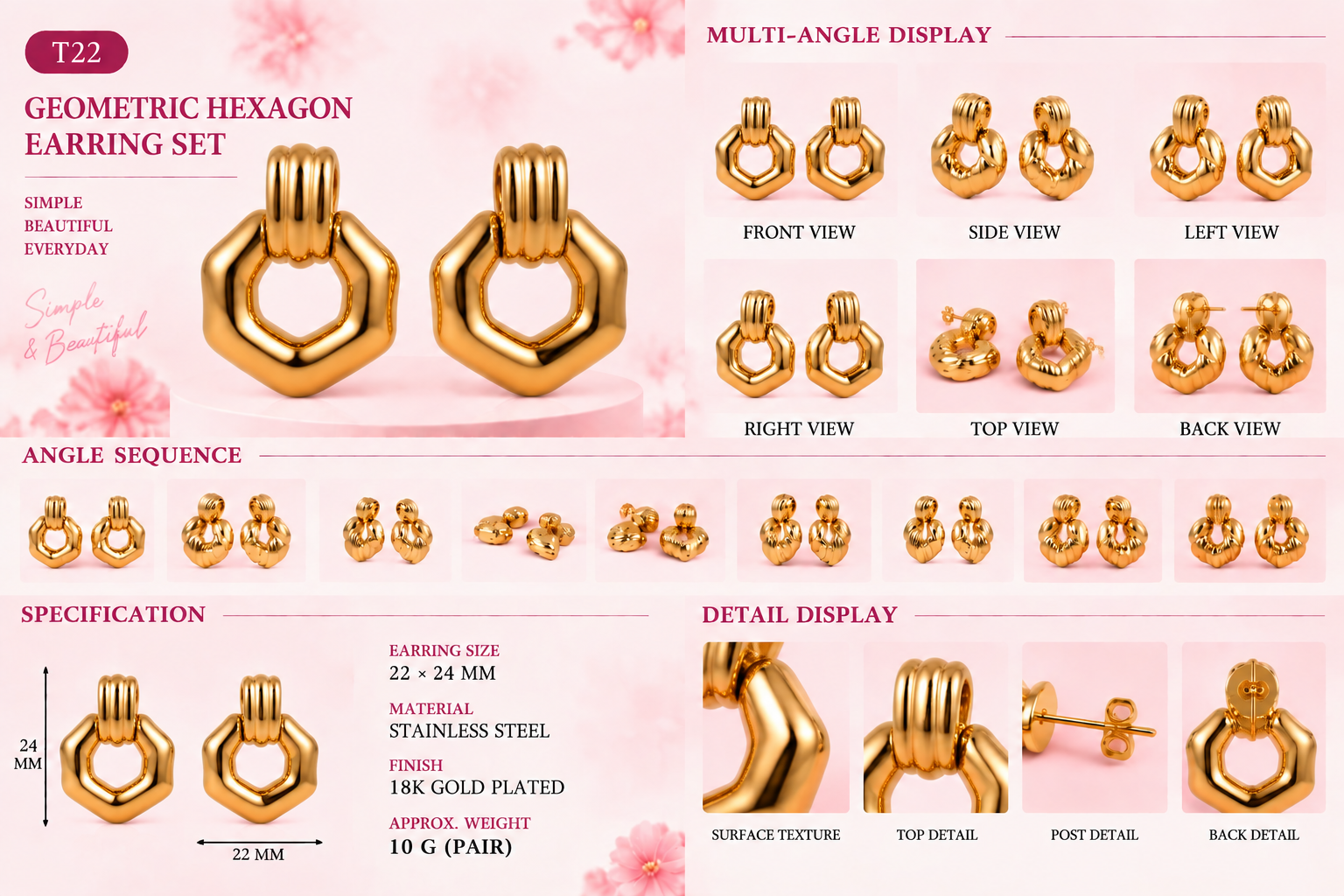 Studs and Earrings - Assorted Styles - 25
