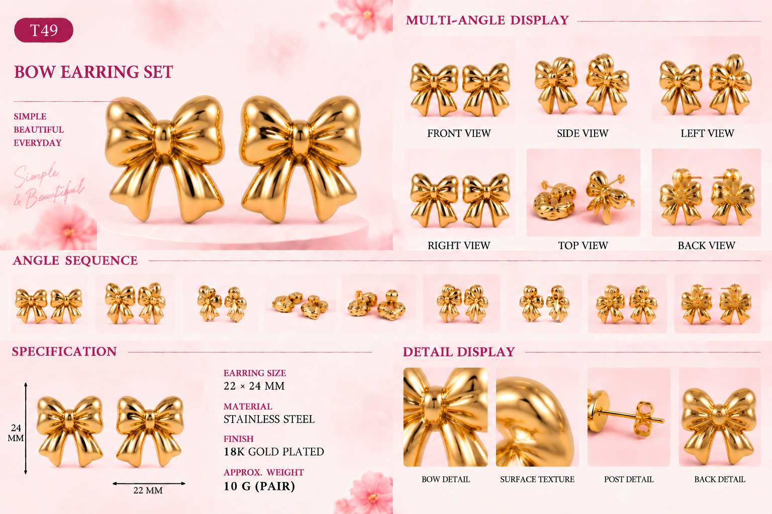 Studs and Earrings - Assorted Styles - 27