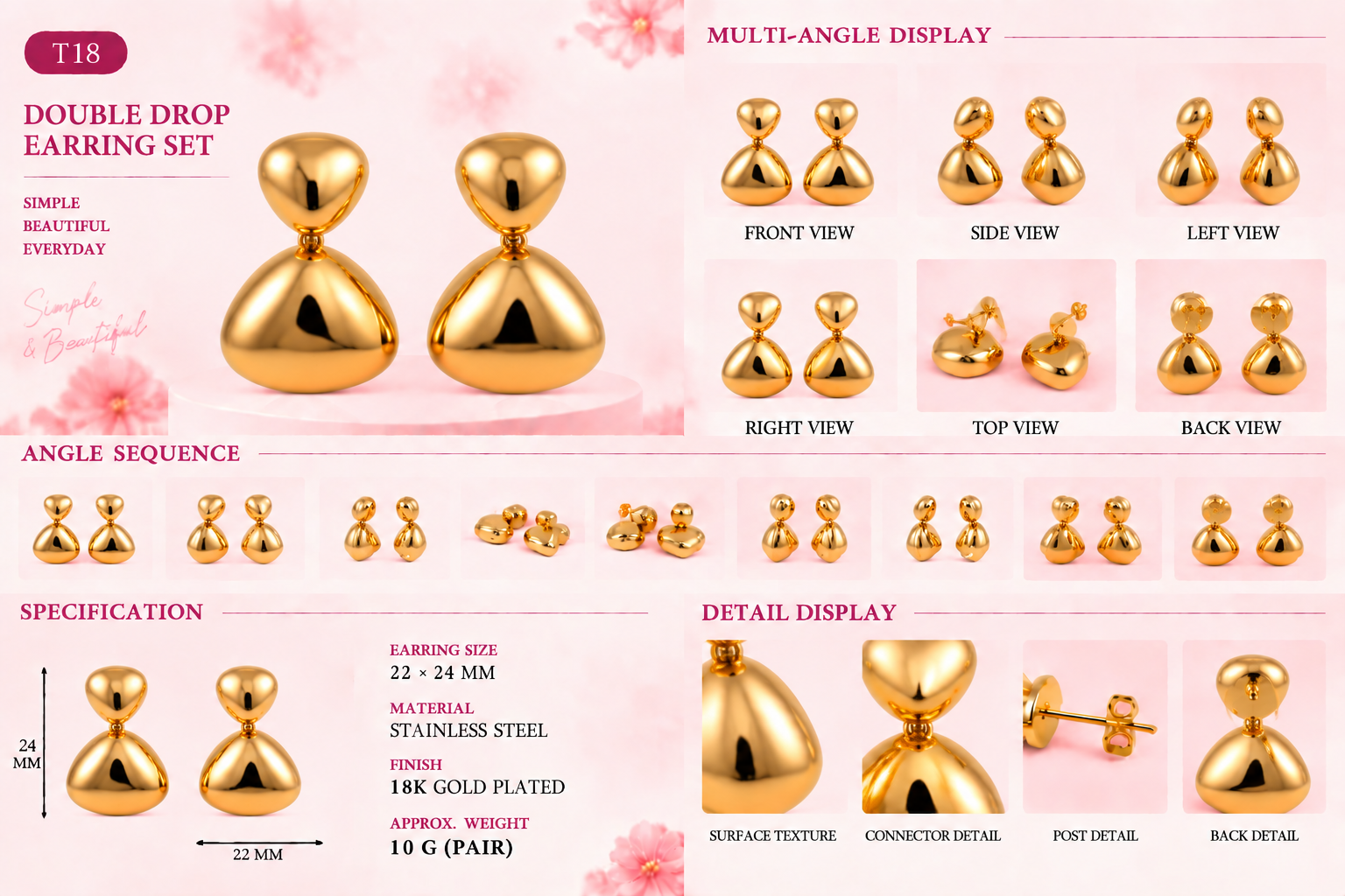 Studs and Earrings - Assorted Styles - 28