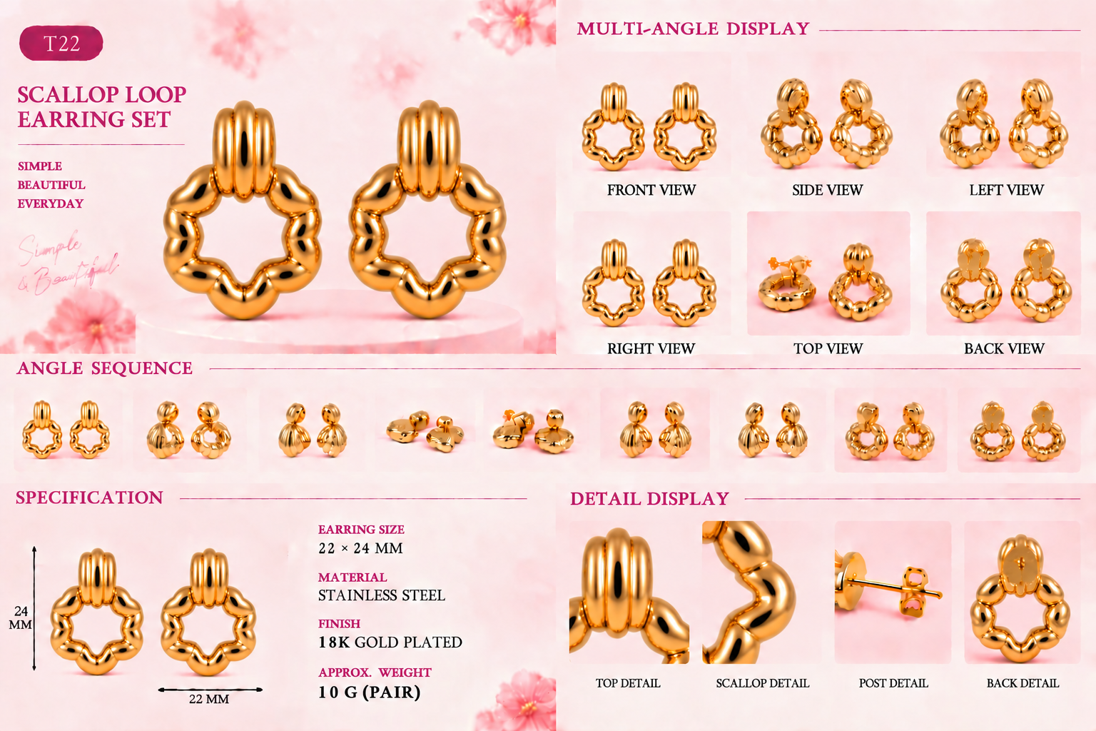 Studs and Earrings - Assorted Styles - 30